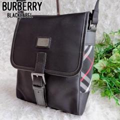 ✨極美品✨Burberry バーバリーブラックレーベル サコッシュ ショルダー✧ 新品同様】バーバリー ブラックレーベル ショルダーバッグ ブラック