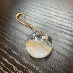 レジン製砂と海のチャーム　キーホルダー