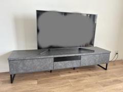 【美品】大川家具 テレビボード 180cm セラミック調 テレビ台 テレビラック
