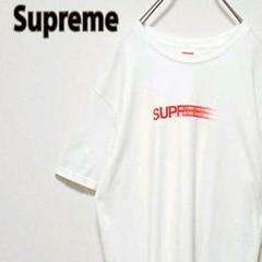 希少 シュプリーム フロント モーション ロゴ ホワイト 半袖 Tシャツ