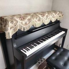♫花柄ピアノカバー フリンジ付きアップライト用♫