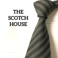 The Scotch House ザスコッチハウス　ネクタイ　ストライプ　グレーのサムネイル