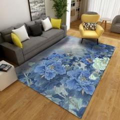 上品★100x140cm★長方形ラグ 洗えるラグ 滑り止め付 カーペット