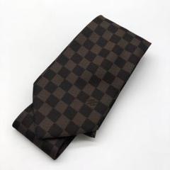 SG3043B ルイヴィトン　ダミエ ネクタイ　シルク　ブラウン SG3043B ルイヴィトン ダミエ ネクタイ シルク ブラウン - メルカリ