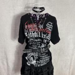 Tシャツ y2k グランジ パンク スカル 十字架 クロス お兄系