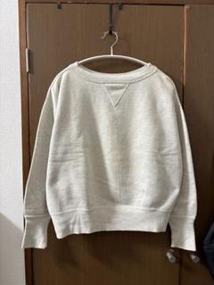 50s 嵌め込み 前V オートミール ヴィンテージスウェット セットインスリーブ