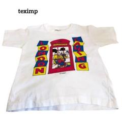 古着　teximp　半袖Ｔシャツ　ディズニー　ミッキー　シングルステッチ　キッズ