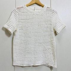 BIRTHDAY BASH リブ編み レース 半袖トップス