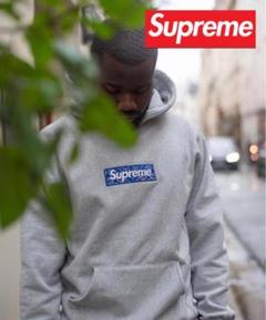 【一番人気!】SUPREME バンダナ BOX LOGO Hooded Gray