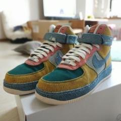 【カッコかわいいオリジナル】リーバイスNIKE BY YOUエアフォースワンハイ