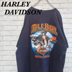HARLEY DAVIDSON MILE HIGH Tシャツ ネイビー XL