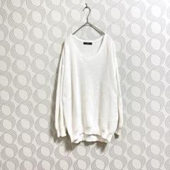 Danny&Anne♡Vネックニット コットン ビックシルエット F