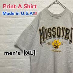 ●T519【アメリカ製】ミズーリ大学 Tシャツ グレー系 men's【XL】