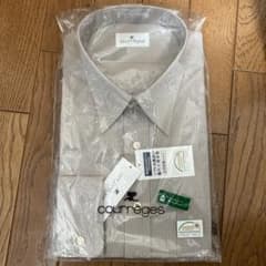 COURREGES PARIS リボン付きライトブルーシャツ