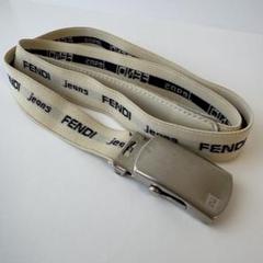 FENDI グレー レザーベルト レディース 8C0670 AAIW 未使用品