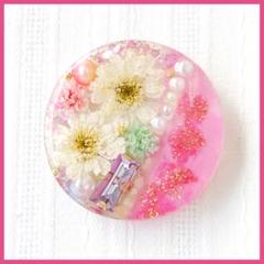 ひまういフラワーハンドメイドレジンヘアゴム372 No.3008☆ハンドメイド☆新作♡大きめ♡フラワーレジンヘアゴム