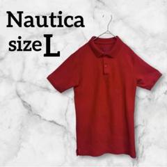 Nautica【L】半袖 ポロシャツ 赤
