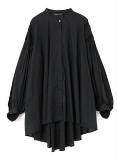 ミズイロインド　コクーン　バルーン　トップス　ブラック　コットン　フリー　極美品 ミズイロインドコクーンバルーントップスブラックコットンフリー