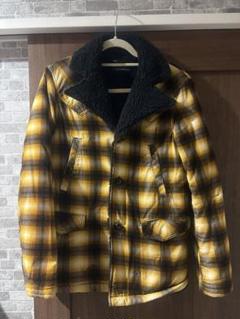 【キムタク着用】　ナンバーナイン　09AW　ボア切替　チェック　シャツ　イエロー キムタク着用】 ナンバーナイン 09AW ボア切替 チェック シャツ