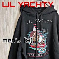 C694 【LIL YACHTY】プリントパーカー【S】ブラック