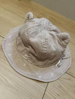 耳付きピンクベビー帽子 48cm