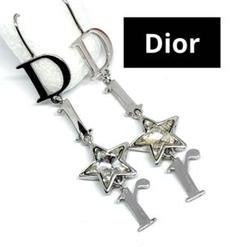 ディオール DIOR ピアス CD シルバー スター ロゴ 耳 キラキラ