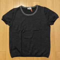 【美品】ピッコーネ クルーネック ポケット付長袖ニット セーター 38 茶 16-200704001-04-2g.jpg
