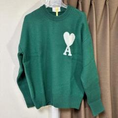 Ami paris グリーン ニットセーター 正規品】 AMI PARIS アミパリス ニットセーター グリーン - メルカリ