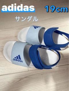 adidas アディダス サンダル 19cm 青/白