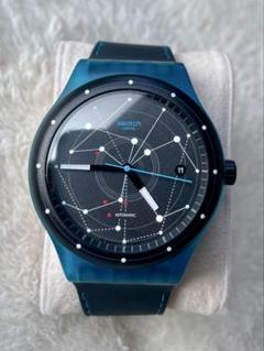 ジャンク品　Swatch automatic 自動巻き 青色 シリコンストラップのサムネイル