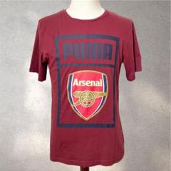 【プーマ】Mサイズ/Tシャツ/アーセナル/サッカー/えんじ色/クールネック/半袖