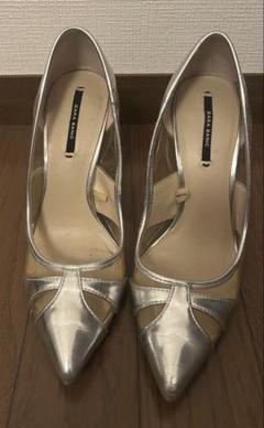 【新品】　ZARA　パンプス　ポインテッドトゥ　シルバー　36 2488637817.jpg?1737593791