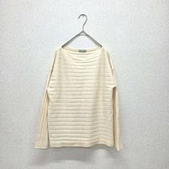 ESTNATION ニット セーター 毛100 トップス 長袖 ホワイト M