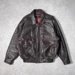 MANPHOTO 黒 レザージャケット ボタンチャック式 大きめXL