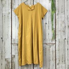 ☆アーバンリサーチドアーズ☆ワンピース M 半袖 リネン レーヨン イエロー