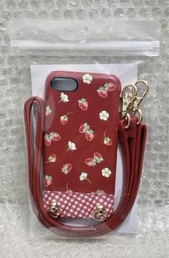 アフタヌーンティー ショルダー付きストロベリーiPhoneケース イチゴ