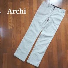 Archiアーキ コーデュロイパンツ ストレート グレーM春秋冬レディース