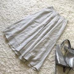 【美品】BANANA REPUBLIC/プリーツロングスカート/ストライプ 美品】BANANA REPUBLIC/プリーツロングスカート/ストライプ