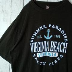 アメリカ古着 Zoha バージニアビーチ Tシャツ 2XL 黒