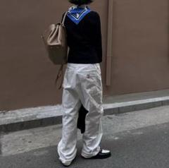 ok.soon×piccadilly コットンホワイトペインターパンツ - メルカリ