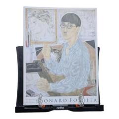 原画水辺彩画藤田嗣治印あり保証書なし