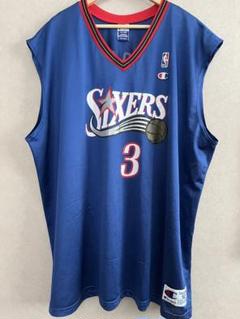 アレンアイバーソン　チャンピオン製　シクサーズ　ルーキー　ユニフォーム　アメリカ Champion - チャンピオン製 NBA 76ers アレンアイバーソン