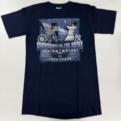 MLB 2003イチロー 松井 対決 Tシャツ Mサイズ ネイビー Majestic マリナーズ イチロー Tシャツ MLB 2019 開幕戦 東京
