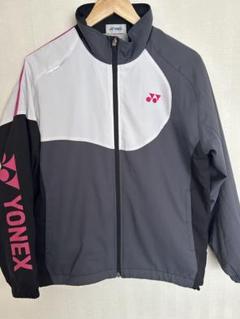 YONEX ウォームアップジャケット グレー/ホワイト/ピンク - メルカリ