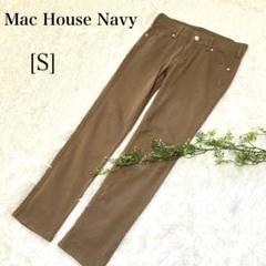 マックハウスNAVY RUN DENIM キャメル　ストレートパンツストレッチS