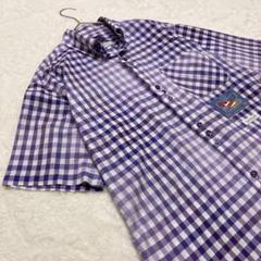 KarlHelmut カールヘルム チェック柄 野球柄 コットン100%シャツ KarlHelmut カールヘルム チェック柄 野球柄 コットン100%シャツ