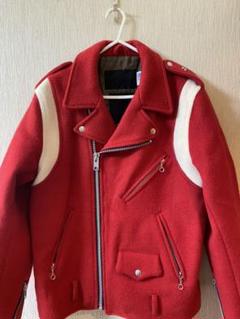 ゴッド王様専用 Schott✖️Stussy ライダースジャケット レッド