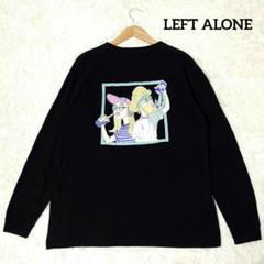 レフトアローン LEFT ALONE【L】ロンT 長袖 バックプリント 黒色