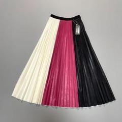 NITENS EGO ロングスカート フレア プリーツスカート マルチカラーのサムネイル