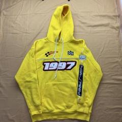 forever21 パーカー　レーシング　イエロー
